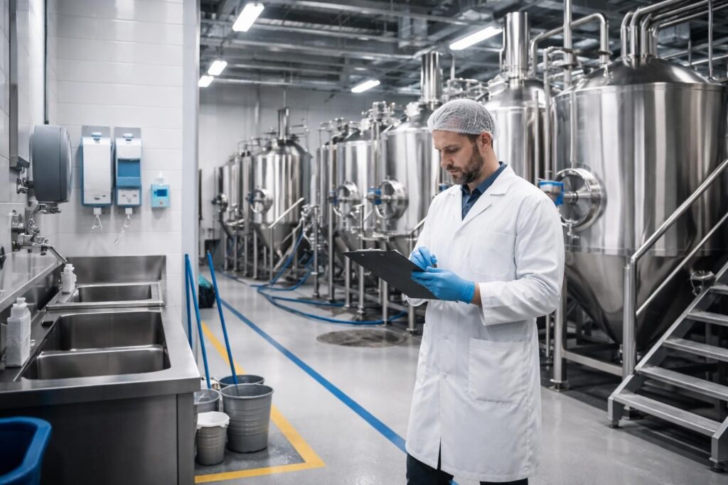 aménagez votre brasserie artisanale avec l'expertise d'un maître brasseur et assurez une installation sanitaire conforme aux normes haccp pour garantir qualité et sécurité.