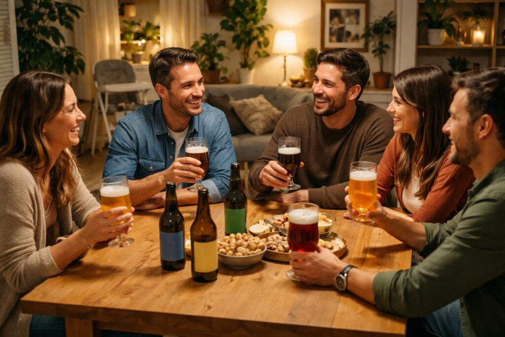 explorez les bières artisanales parfaites pour les parents lors de soirées entre amis, alliant plaisir et responsabilité.